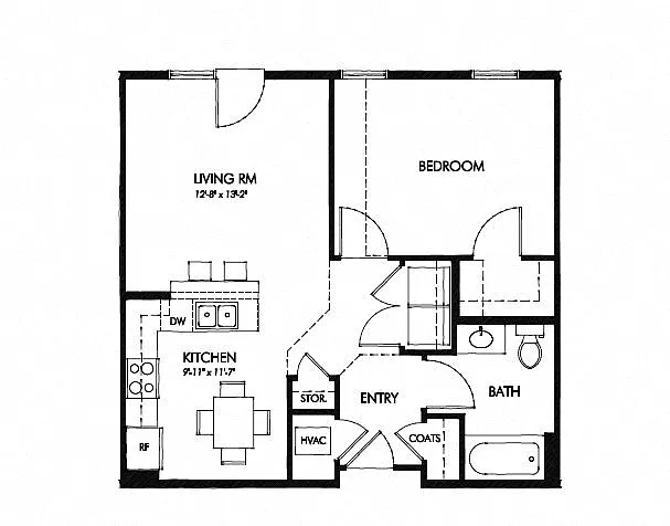Floor plan One Bedroom