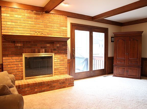 Handsome Log Burning Fireplace...Owner has Gas Logs