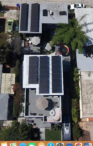 full solar system with battery back up making the community virtually energy independent