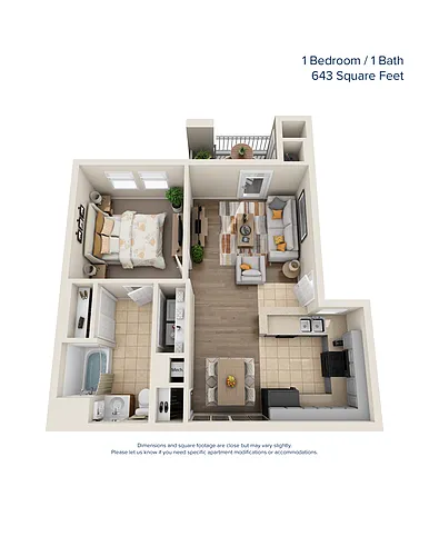 Floor plan 1x1 Classic