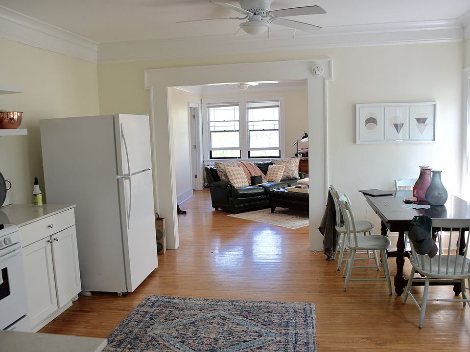 Kitchen and front bedroom or living room