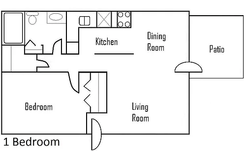 Floor plan One Bedroom