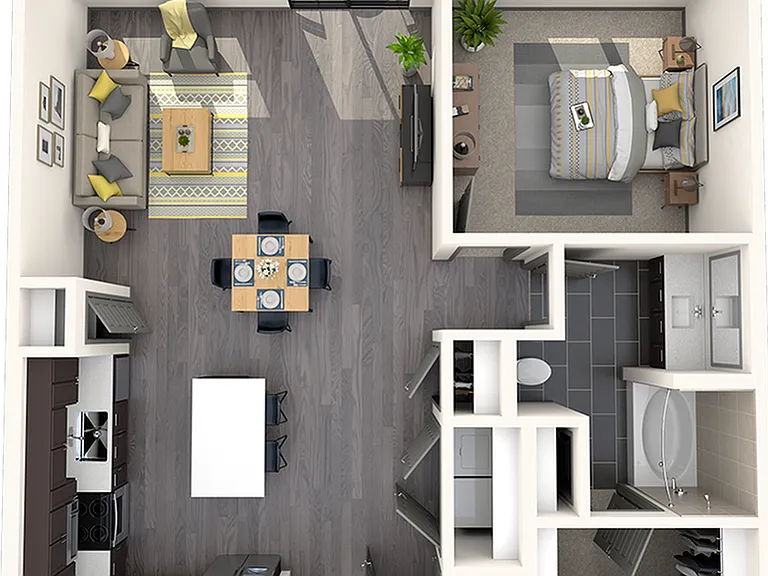 1 Bedroom | 1 Bath | 875 SF 1 Bedroom | 1 Bath | 875 SF