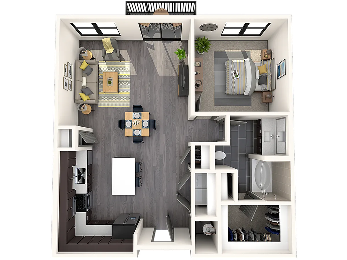 Floor plan 1B-2