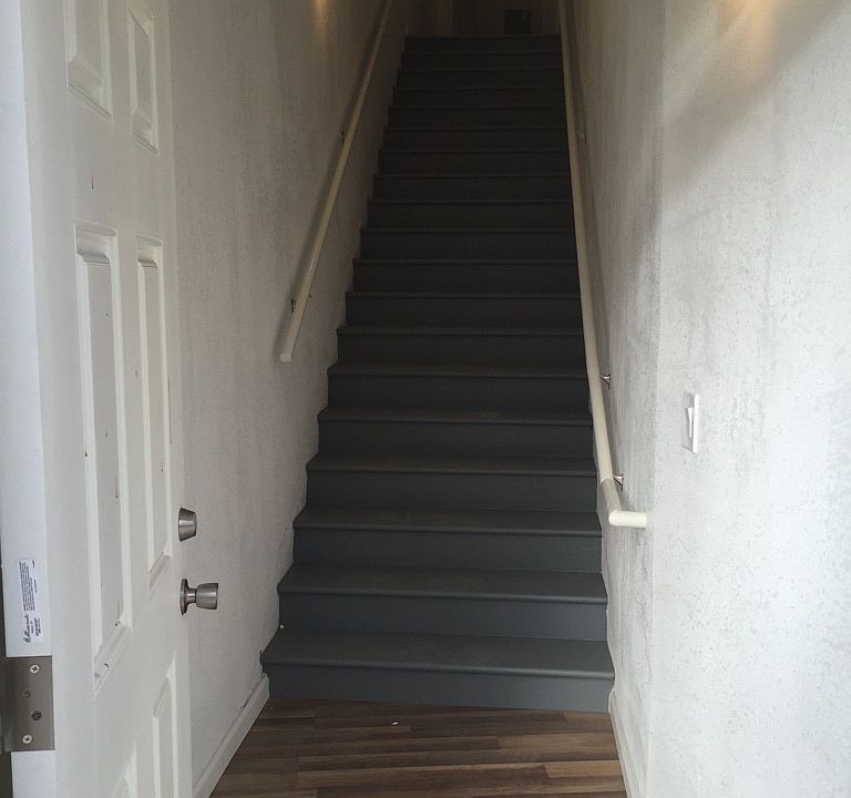 This is the entry to the upstairs space.
