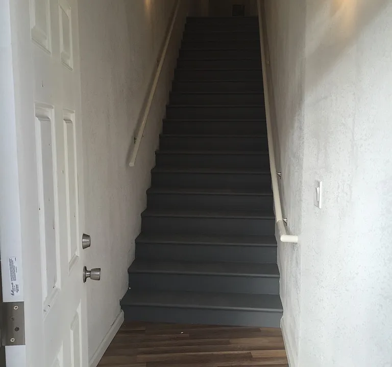 This is the entry to the upstairs space.