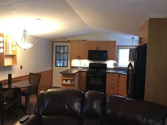 View from living room to kit