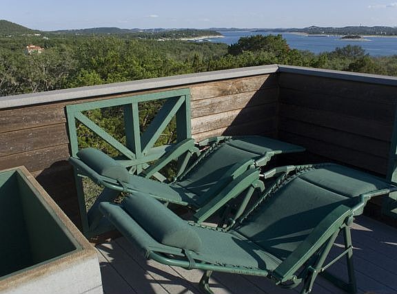 Anti-gravity chairs on sky deck