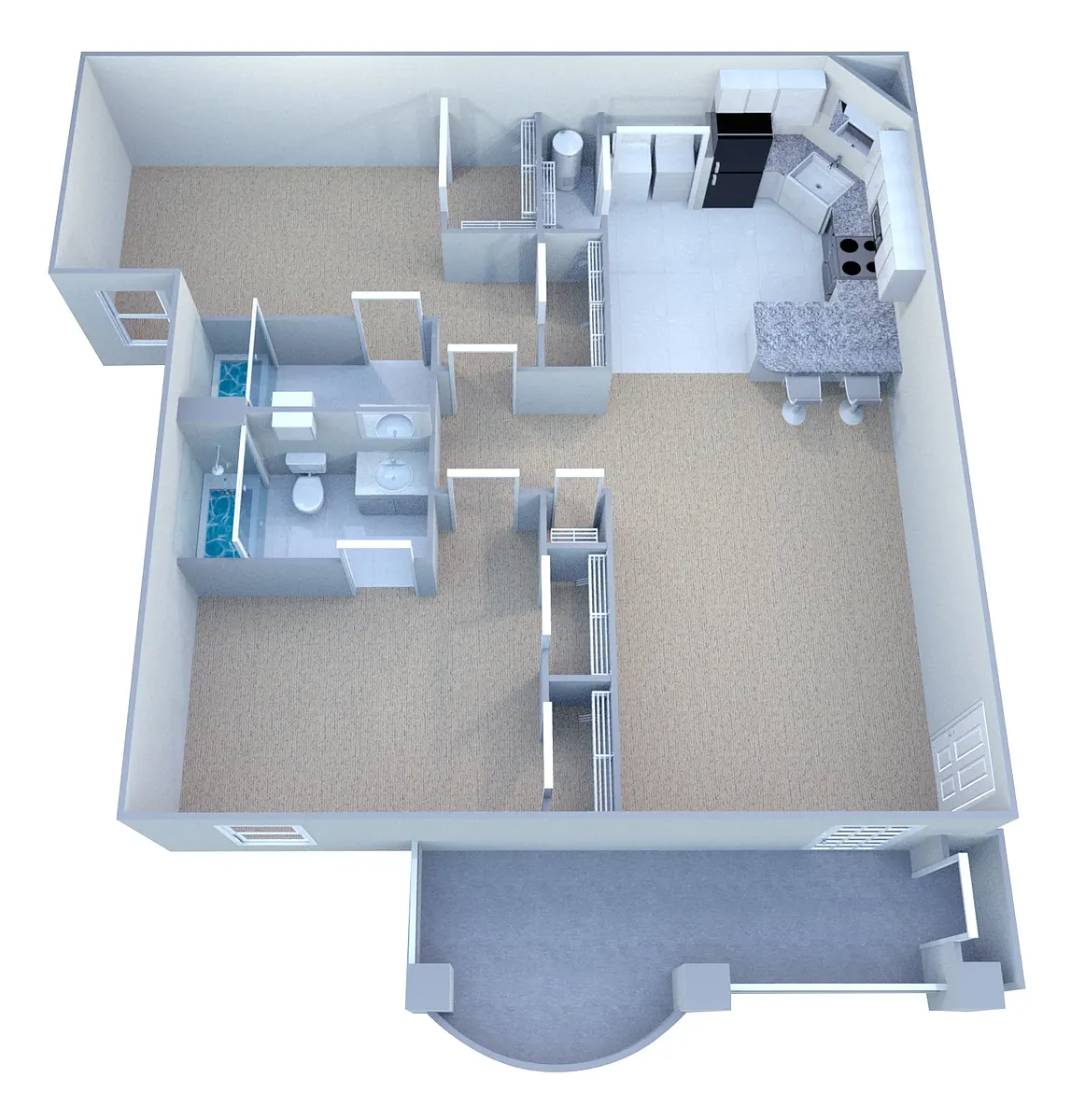Floor plan Custom Deluxe III - 2BR