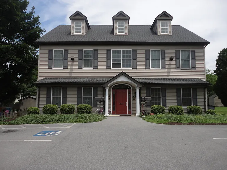 Front entry to building - Unit D is 1st floor to the right