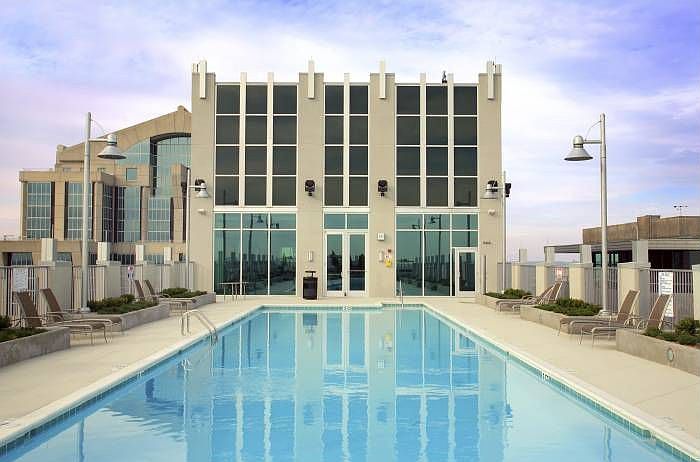 Rooftop Pool open 24-hrs.