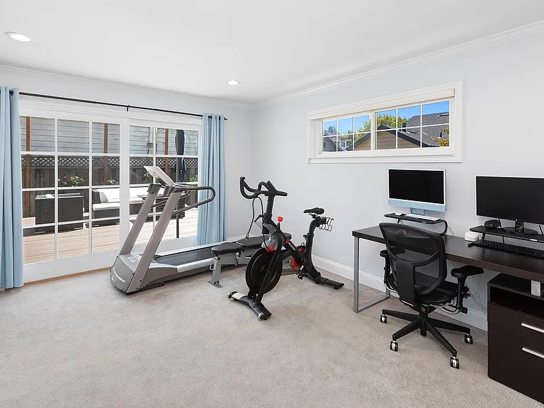 Downstairs master suite (currently used as office/gym)