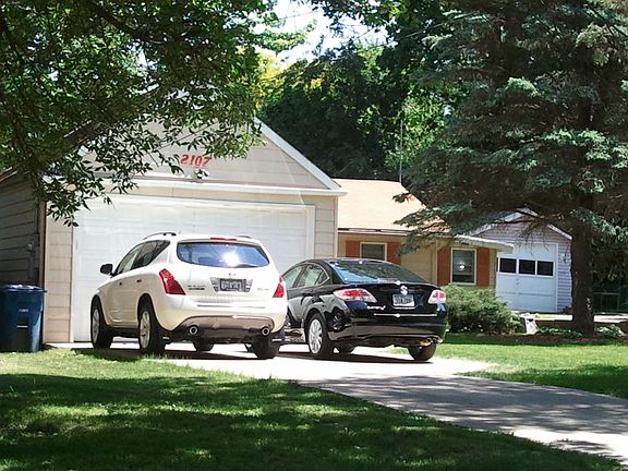2 car garage with electric garage door opener.