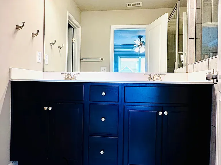 Master bath with double vanities