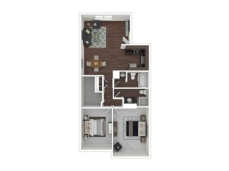 Floor plan 2 Bedroom 2 Bath