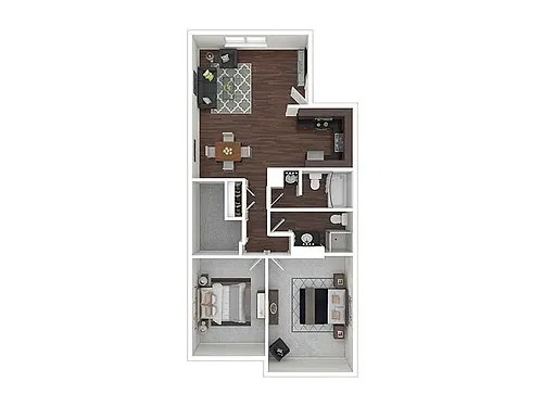 Floor plan 2 Bedroom 2 Bath