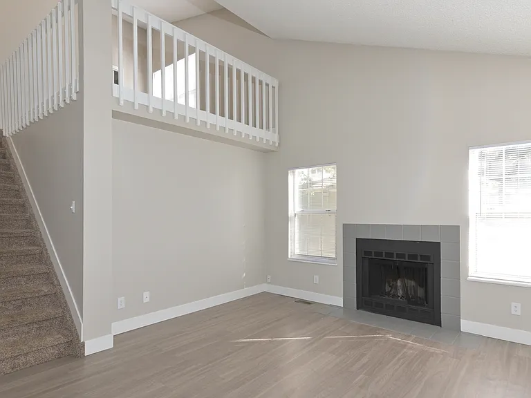 Relax fireside in your inviting living space.