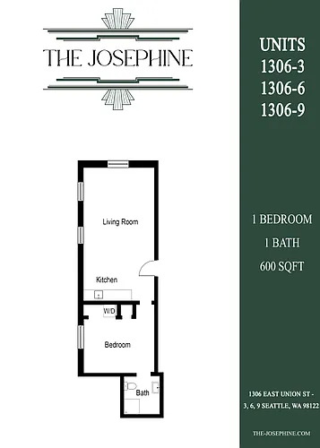 Floor plan 1-Bedroom Renovated