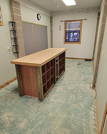 Craft room, with quilt wall