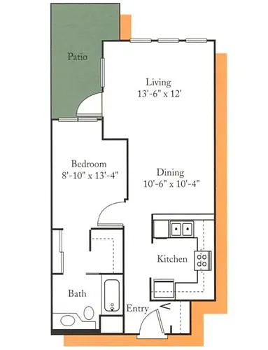 Floor plan JR 1x1-566