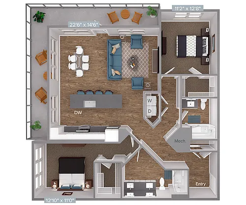 Floor plan BM15-D2-1242