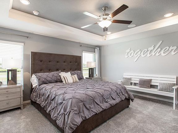 Spacious owner s suite with elegant tray ceiling and roomy walk-in wardrobe - New home for sale in
