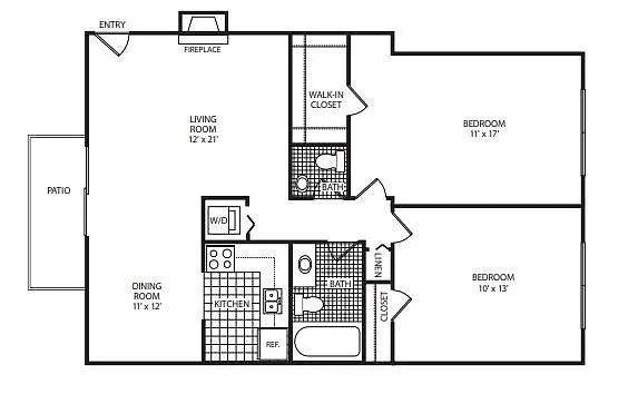 Floor plan 2 Bedroom Flat