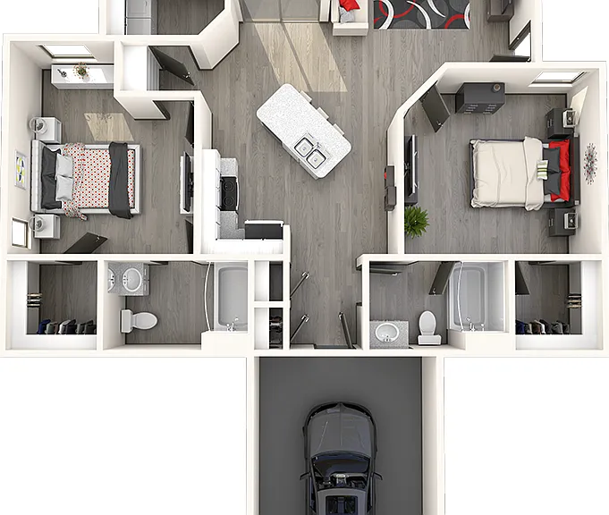 2x2 G floor plan Amiya