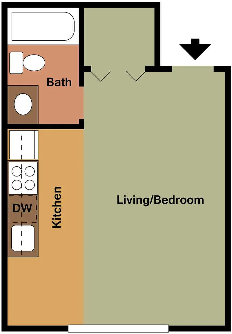 Floor plan Efficiency Studio
