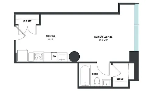 Floor plan S1 Studio