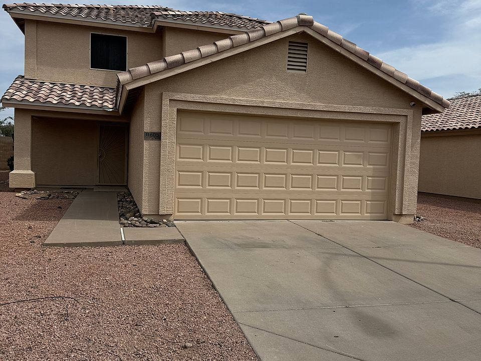 Two story, 2 car garage with opener