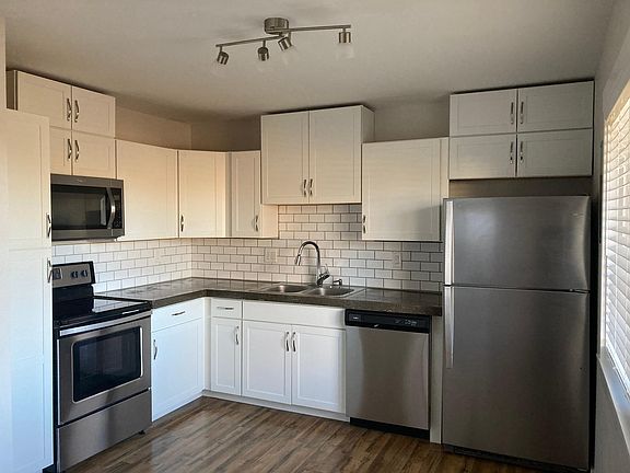 Updated kitchen with stainless steel appliances