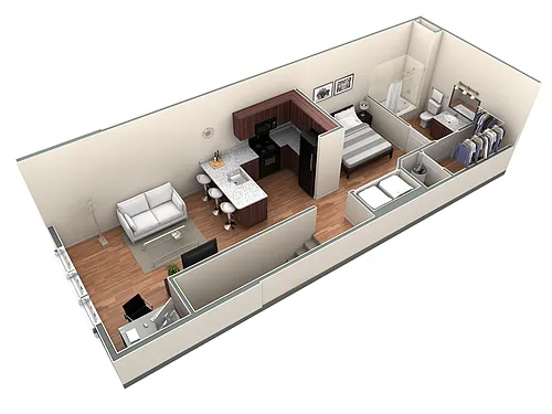Floor plan Studio Grand Overlook