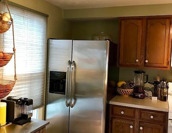 Kitchen with new fridge