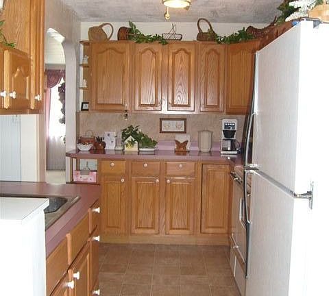 Kitchen with new oak cabinets