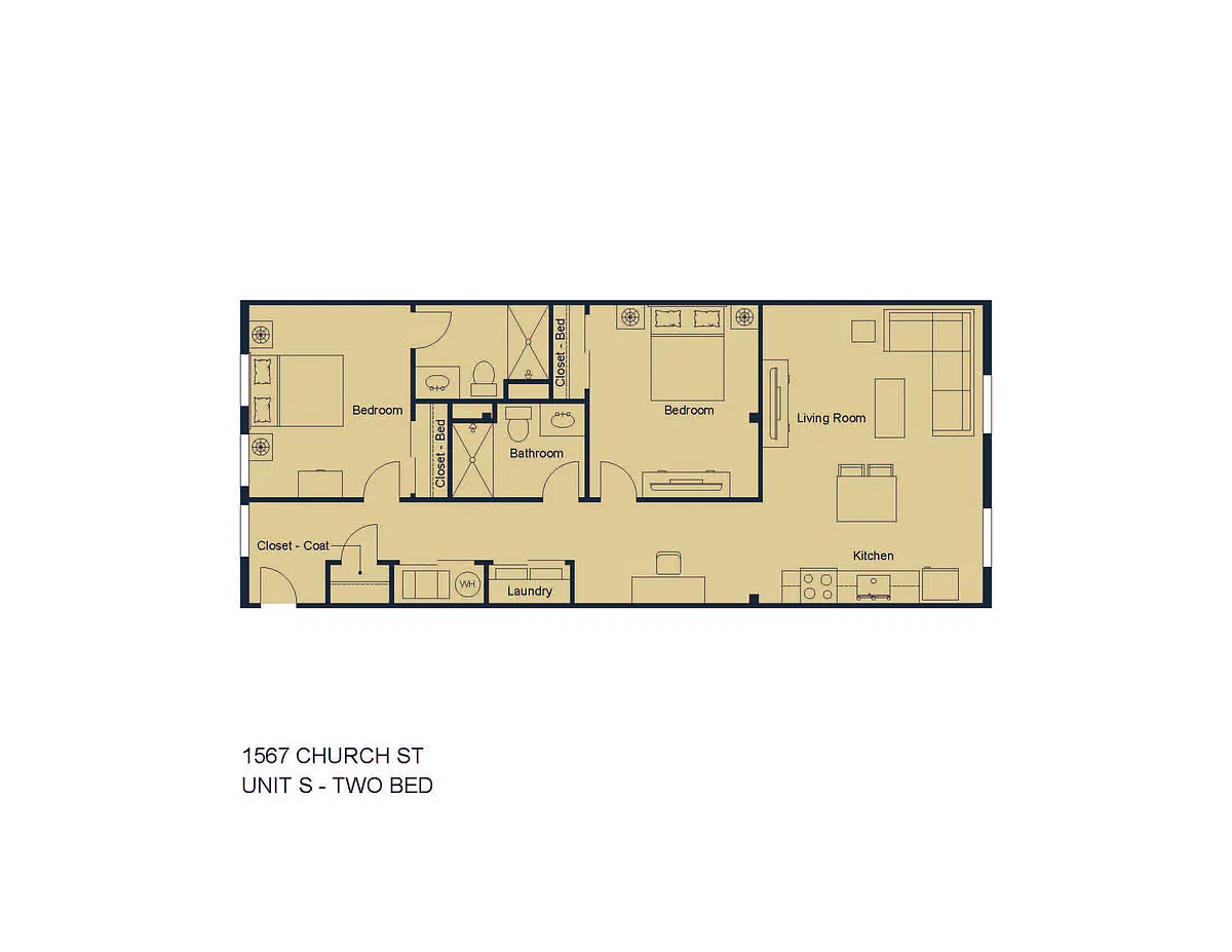 Floor plan Two Bed Two Bath S