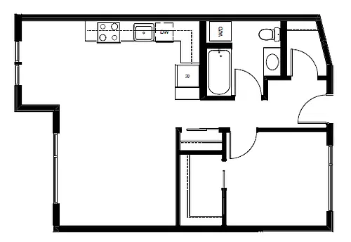 Floor plan Eastlake 1BD E