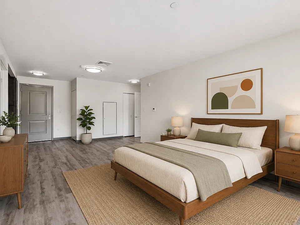 Spacious bedroom in affordable Worcester Massachusetts apartment