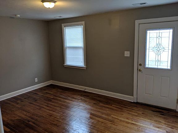 Living room and entry door