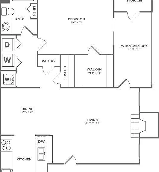 One Bedroom One Bath (850 SF) One Bedroom One Bath (850 SF)