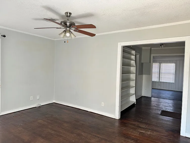 Living room with hardwood floor