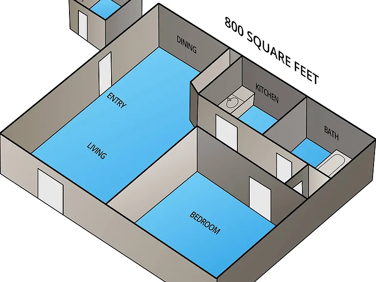 800 square feet 800 square feet