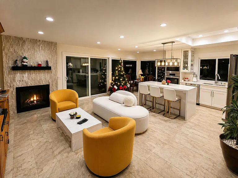 Living and Kitchen View
