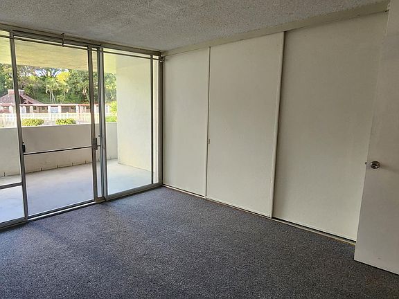 bedroom with a good size balcony