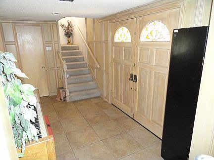 Double door and 18" ceramic tile entry