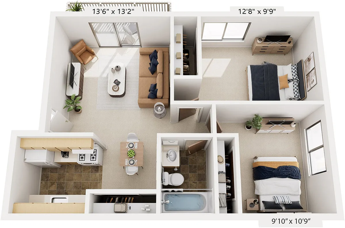 Floor plan Two Bedroom