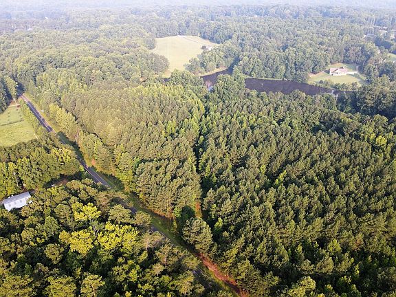 Aerial view further back overlooking Hall Road, Tract 2 then Tract 1