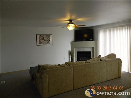 Family room with gas fireplace