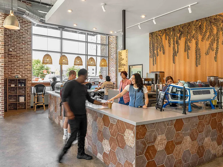 Enjoy beverages from Blue Tile Coffee with neighbor service and resident area discounts each Monday.