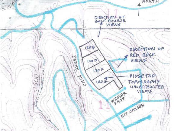 MAP OF 4, 2.5 ACRE LOTS